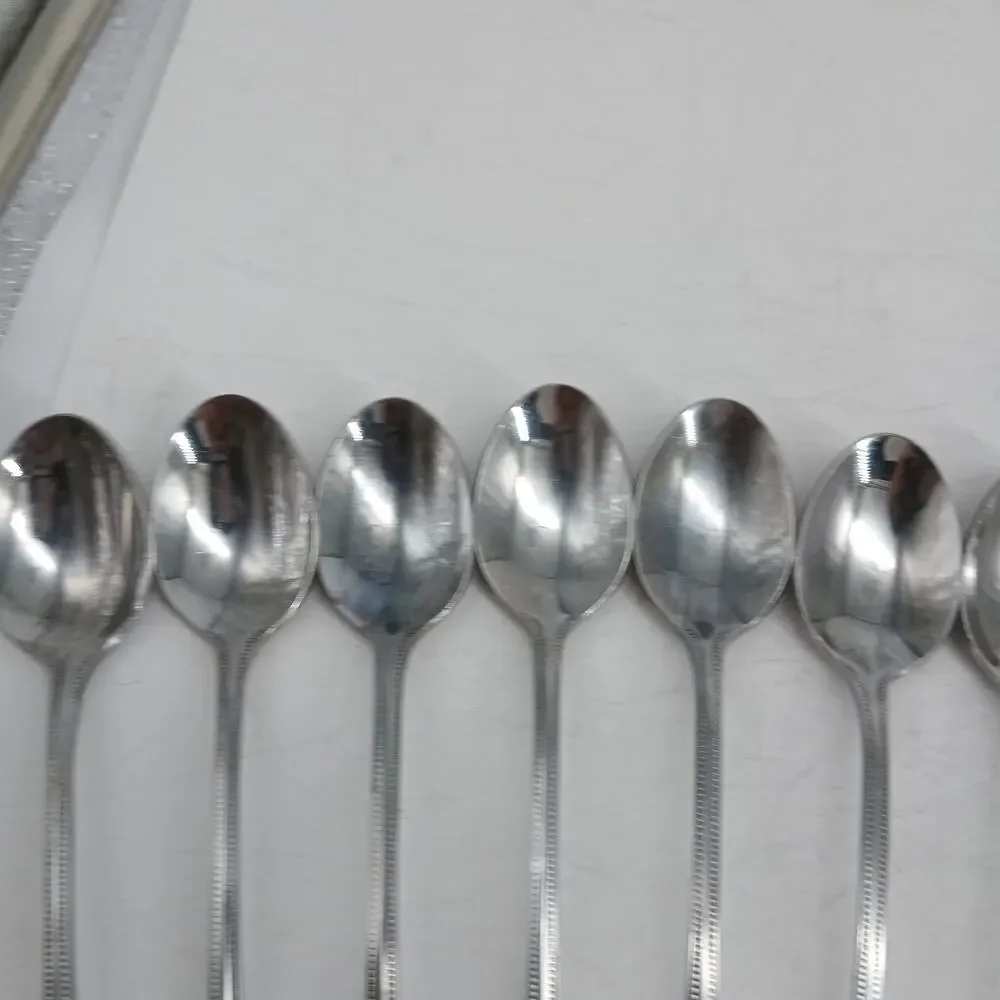 11X LH Tsp TOWLE Supreme STUART SHELL Stainless Long Handled Malt Tea Spoons